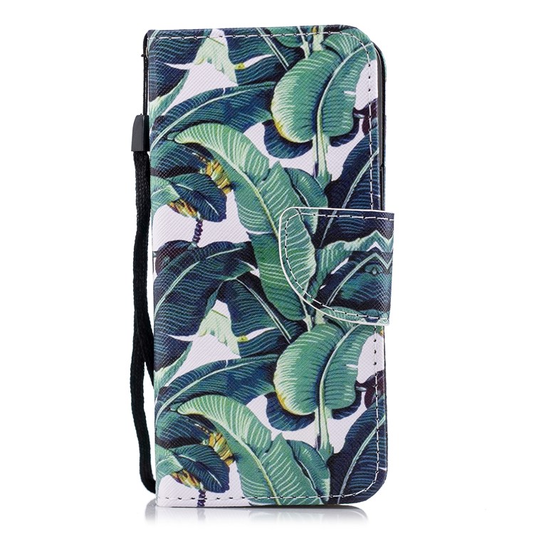 

Pattern Printing Magnetic Leather Wallet Case for Samsung Galaxy S9 SM-G960 - Leaf Pattern, Galaxy S9