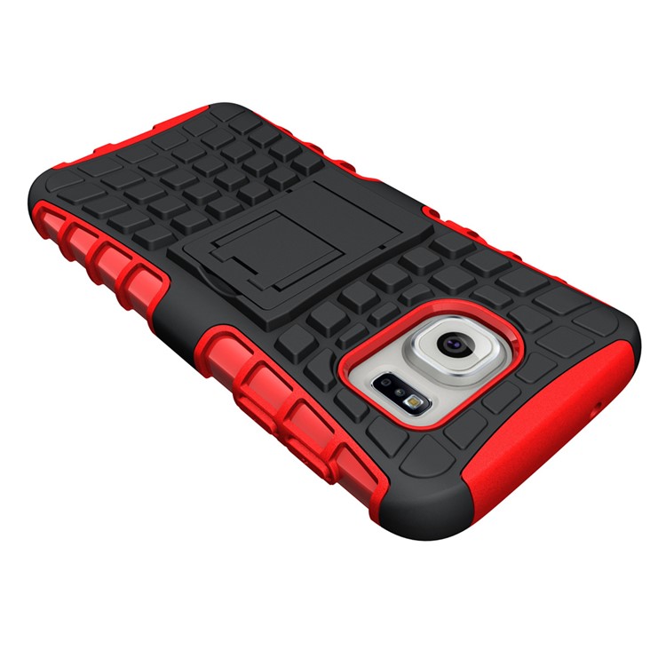 Dual Guard Non-slip PC + TPU Case for Samsung Galaxy S7 SM-G930 - Red-4
