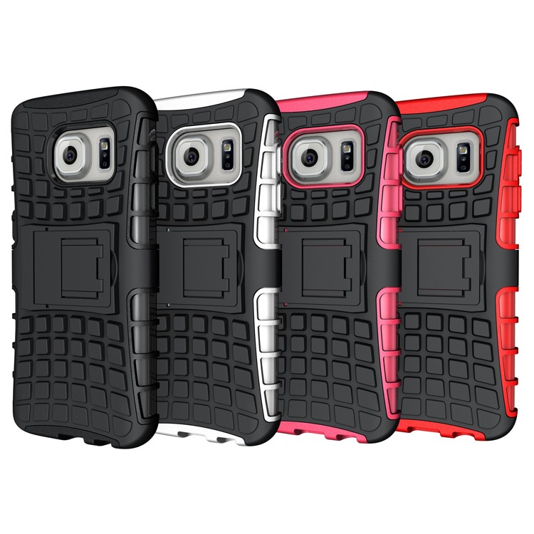 Dual Guard Non-slip PC + TPU Case for Samsung Galaxy S7 SM-G930 - Red-6