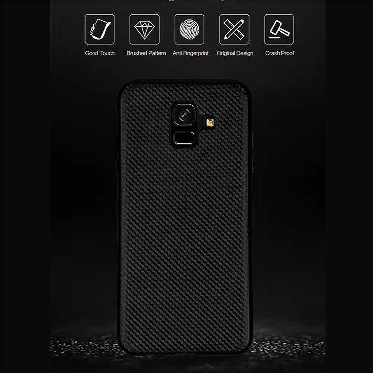 Carbon Fiber TPU Case for Samsung Galaxy A6 (2018) - Black-5