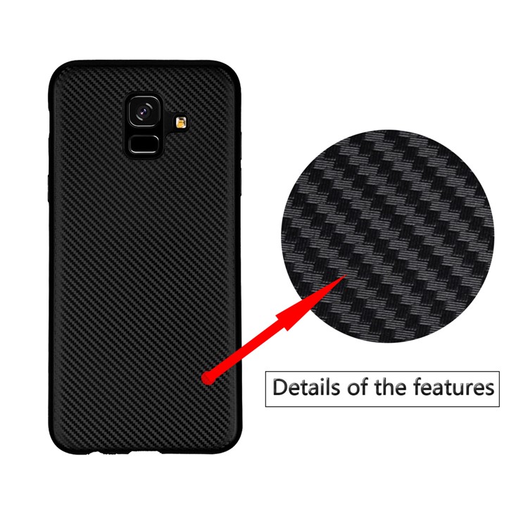 Carbon Fiber TPU Case for Samsung Galaxy A6 (2018) - Black-6