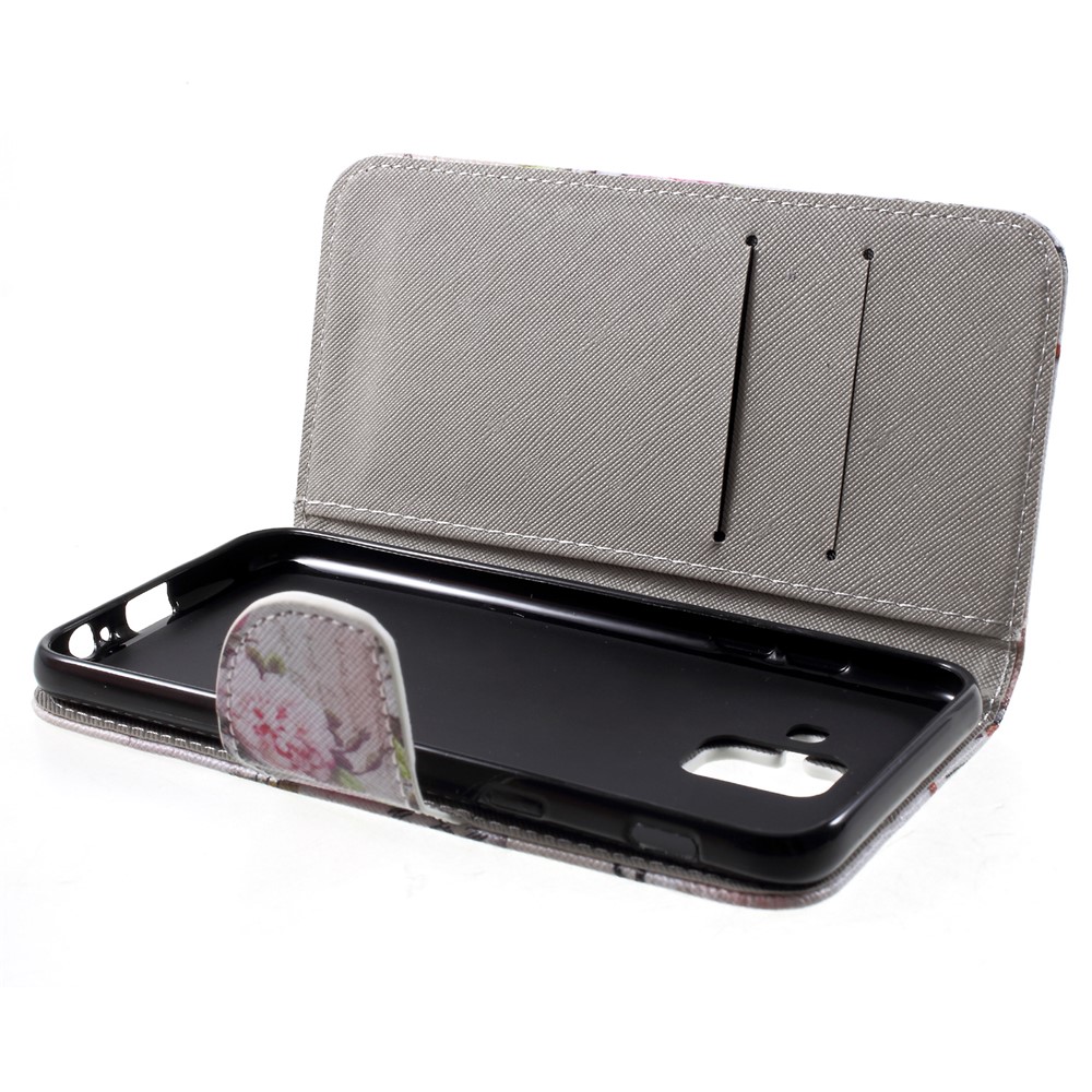 Pattern Printing Cross Texture Leather Wallet Case for Samsung Galaxy A6 (2018) - Eiffel Tower-7