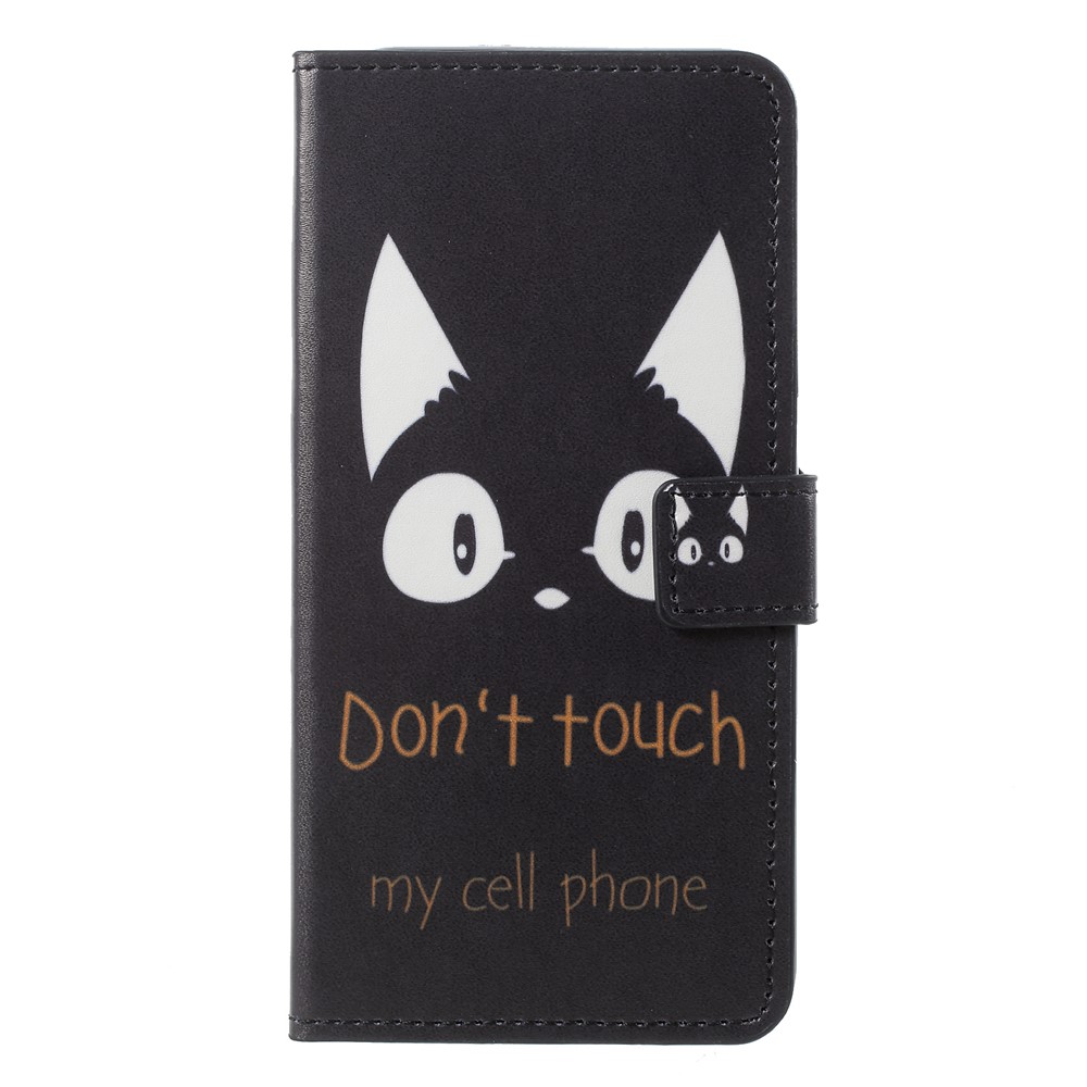 Pattern Printing PU Leather Magnetic Wallet Stand Cover for Samsung Galaxy A6 (2018) - Cartoon Cat-3