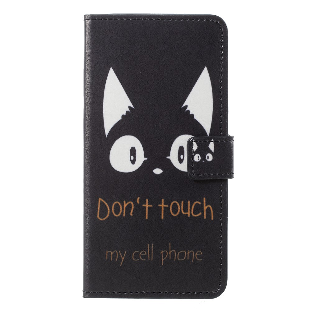 Stampa Motivi Pech Coperchio Perchuratore Magnetico PU PU Samsung Galaxy A6 (2018) - Cartoon Cat