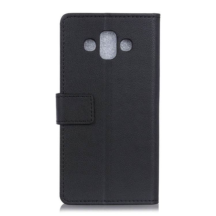 PU Leather Folio Flip Wallet Stand Case for Samsung Galaxy J7 Duo - Black-3