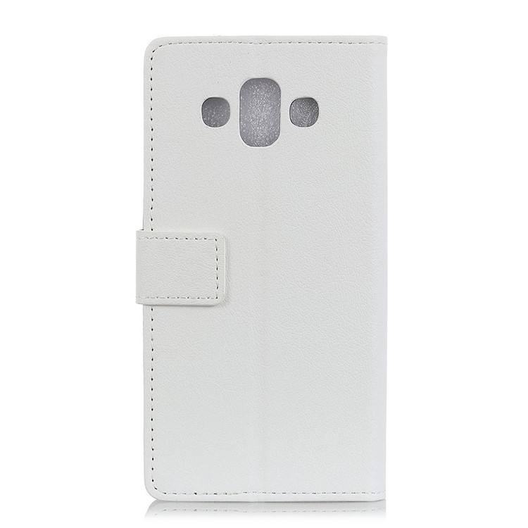 

PU Leather Magnetic Wallet Cell Phone Cover for Samsung Galaxy J7 Duo - White