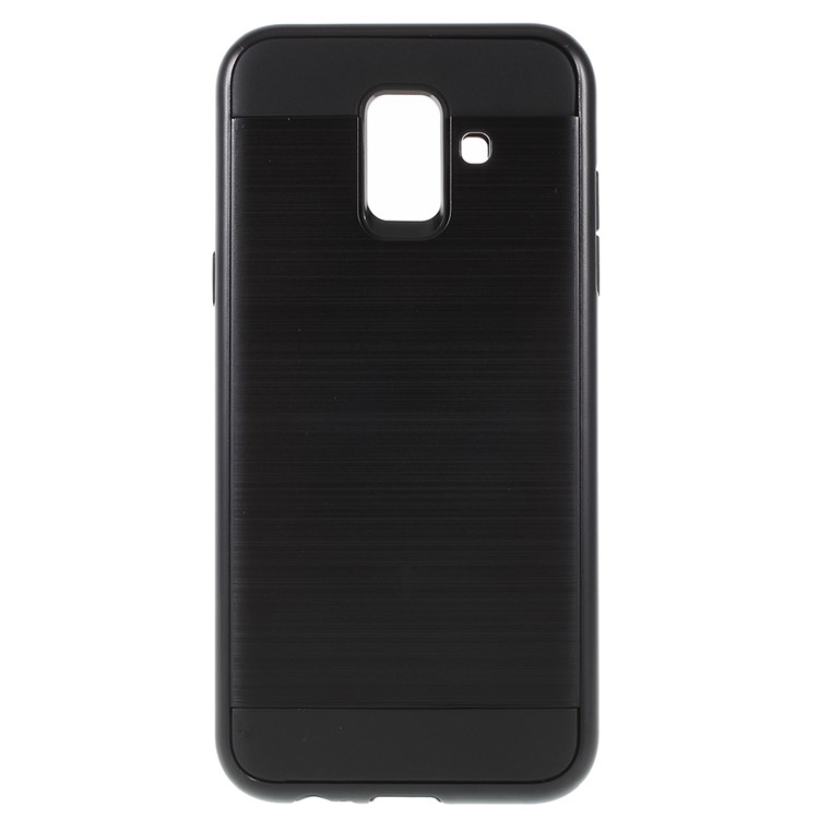 Brushed PC + TPU Hybrid Case for Samsung Galaxy A6 (2018) - Black-1