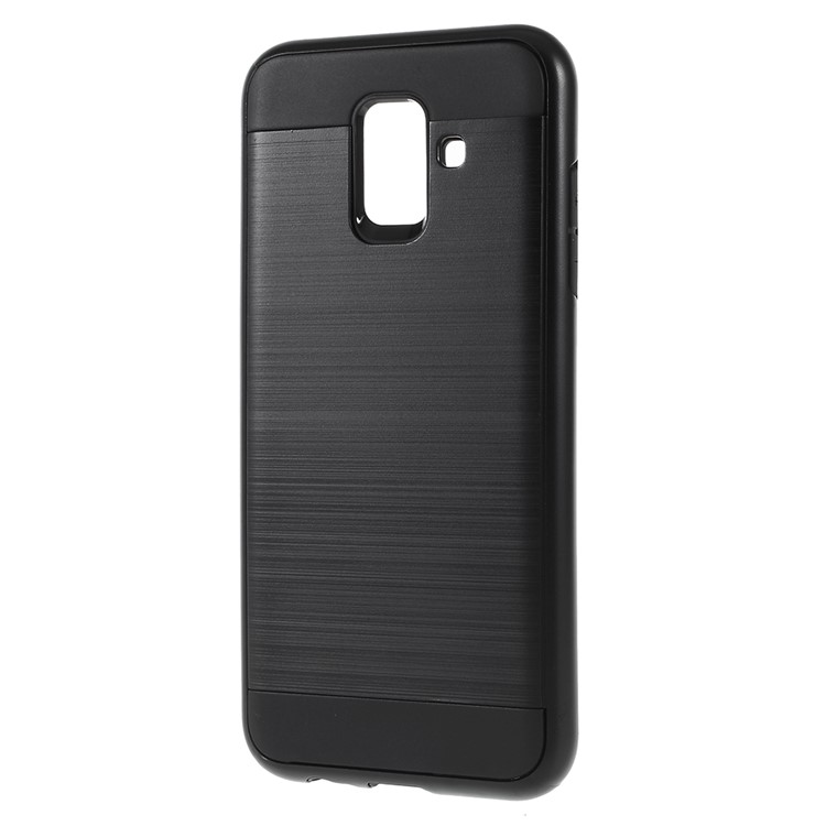 Brushed PC + TPU Hybrid Case for Samsung Galaxy A6 (2018) - Black-2