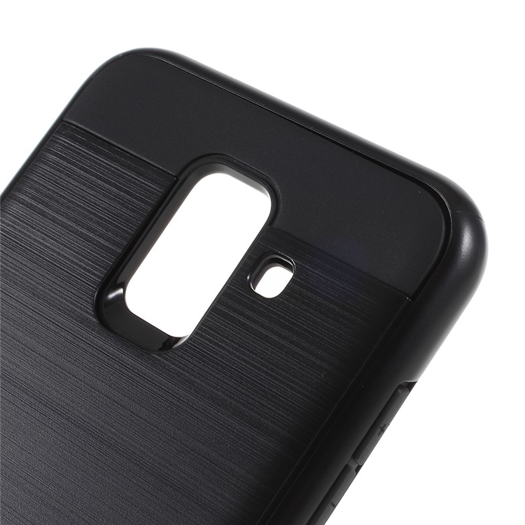 Brushed PC + TPU Hybrid Case for Samsung Galaxy A6 (2018) - Black-4