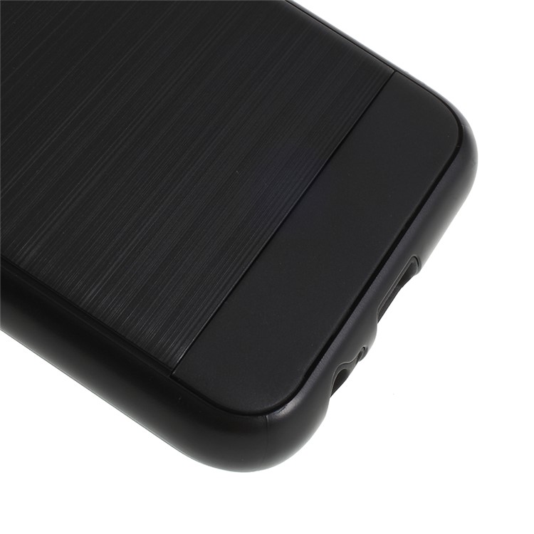 Brushed PC + TPU Hybrid Case for Samsung Galaxy A6 (2018) - Black-5