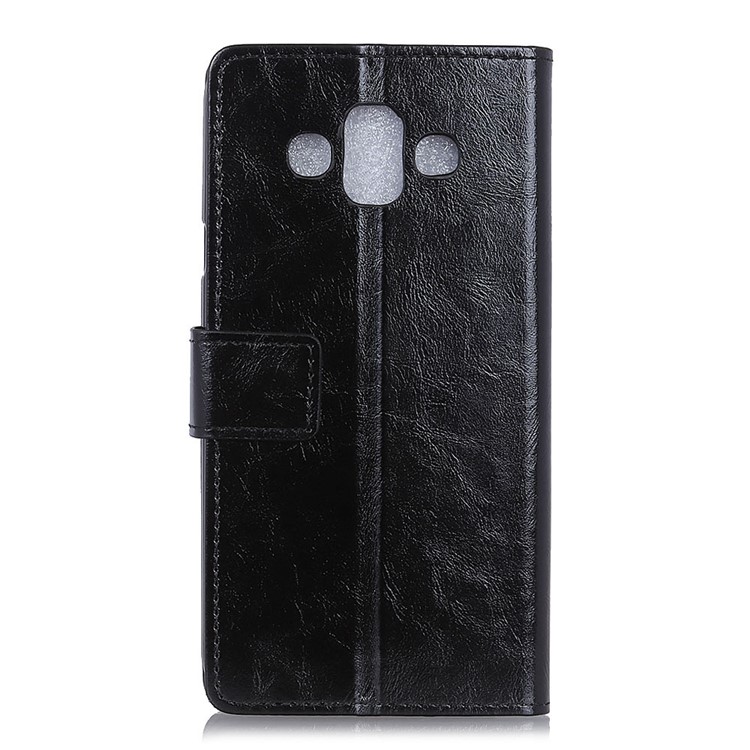 Crazy Horse Texture Wallet Leather Stand Case for Samsung Galaxy J7 Duo - Black-3
