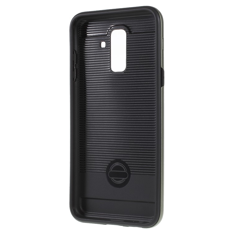 Brushed PC + TPU Hybrid Phone Shell Case for Samsung Galaxy A6+ (2018) - Army Green-3