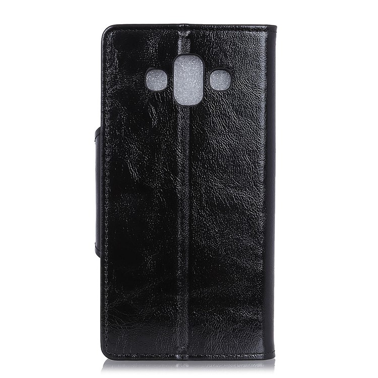 PU Leather Wallet Stand Case for Samsung Galaxy J7 Duo - Black-3