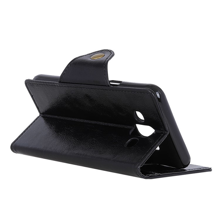 PU Leather Wallet Stand Case for Samsung Galaxy J7 Duo - Black-5