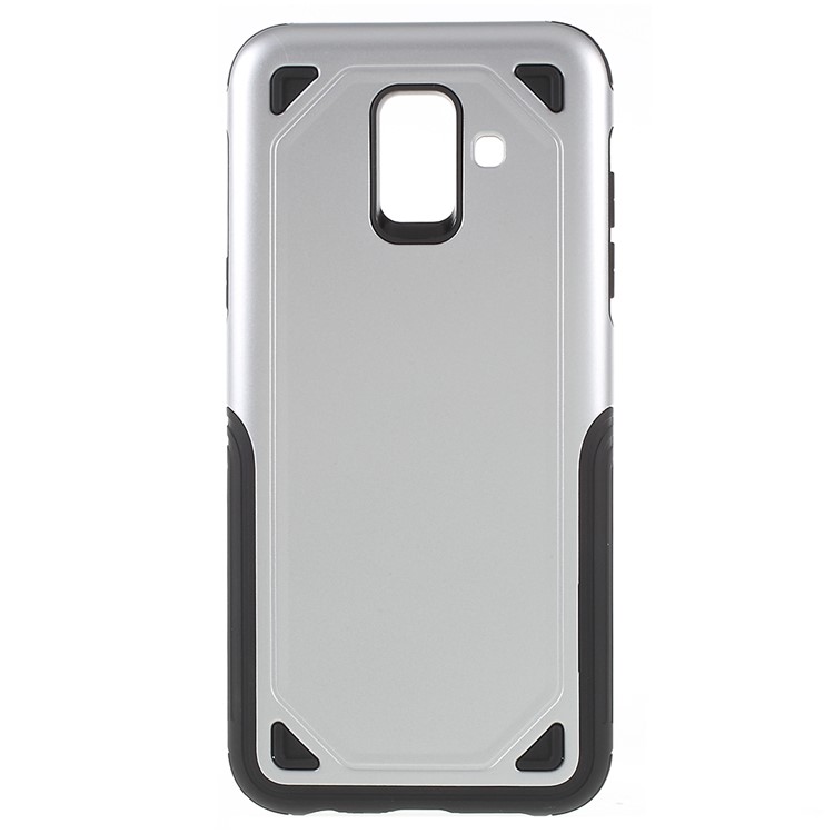 

PC + TPU Hybrid Rugged Armor Cover for Samsung Galaxy A6 (2018) - Silver, Galaxy A6 (2018)