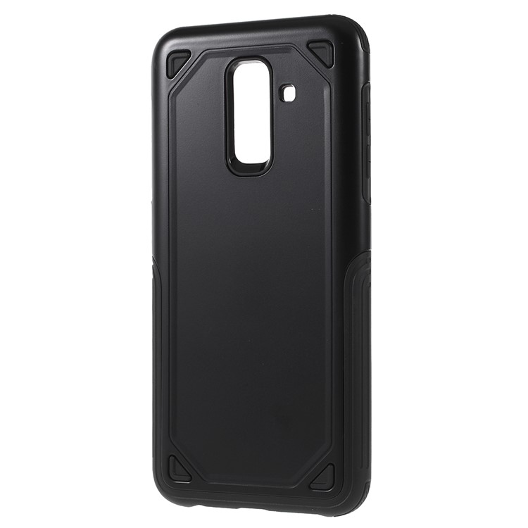 PC + TPU Hybrid Rugged Armor Back Case for Samsung Galaxy A6+ (2018) - Black-2