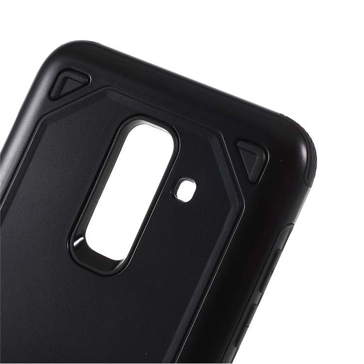 PC + TPU Hybrid Rugged Armor Back Case for Samsung Galaxy A6+ (2018) - Black-4
