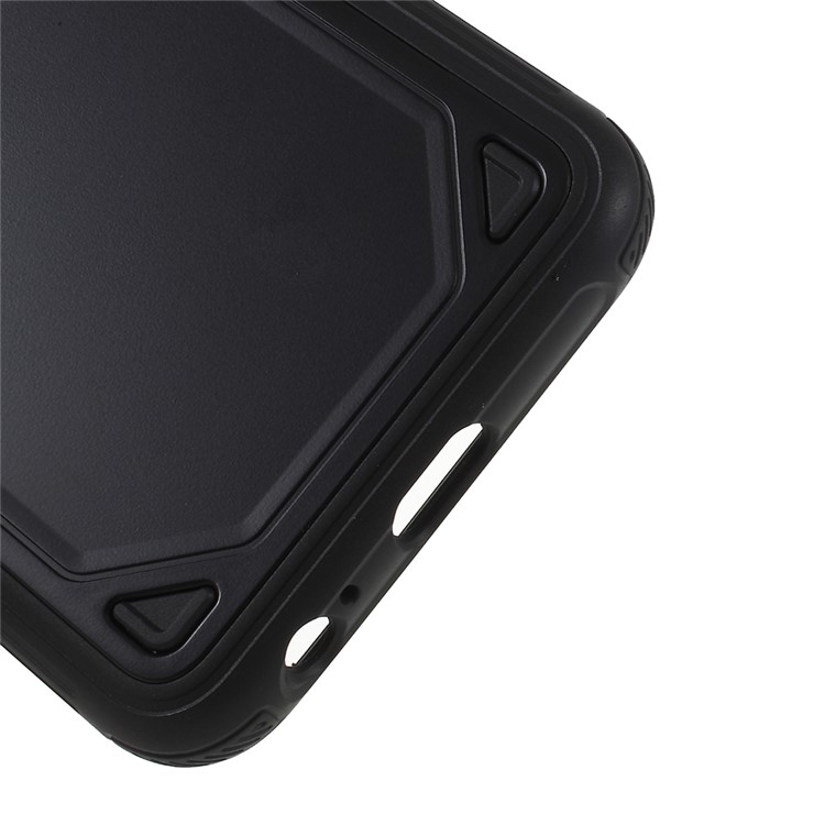 PC + TPU Hybrid Rugged Armor Back Case for Samsung Galaxy A6+ (2018) - Black-5