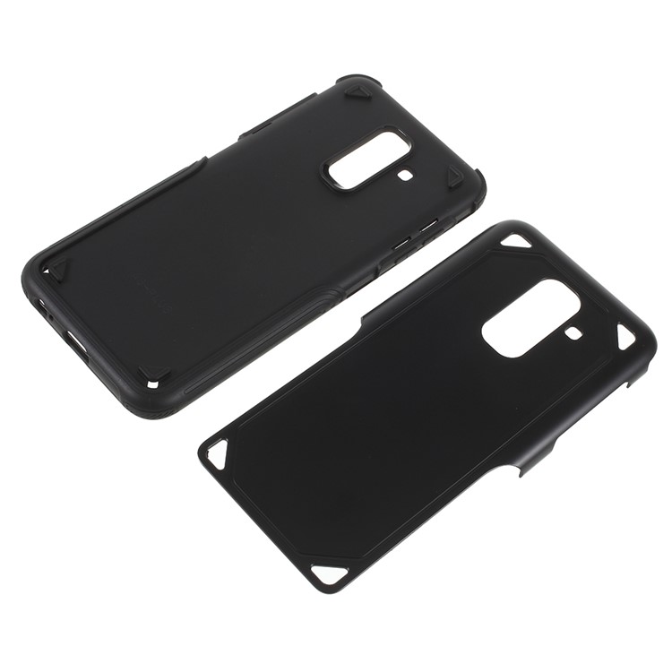 PC + TPU Hybrid Rugged Armor Back Case for Samsung Galaxy A6+ (2018) - Black-6