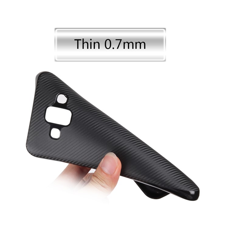 Carbon Fiber Texture Soft TPU Back Phone Case for Samsung Galaxy J7 Duo - Black-6