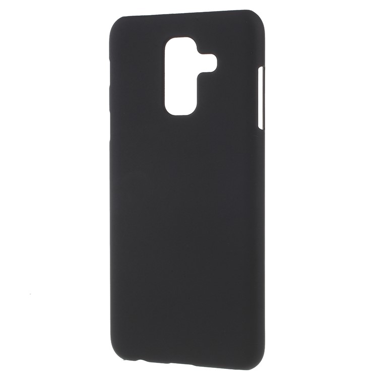 Rubberized Hard Plastic Phone Case for Samsung Galaxy A6+ (2018) - Black-2