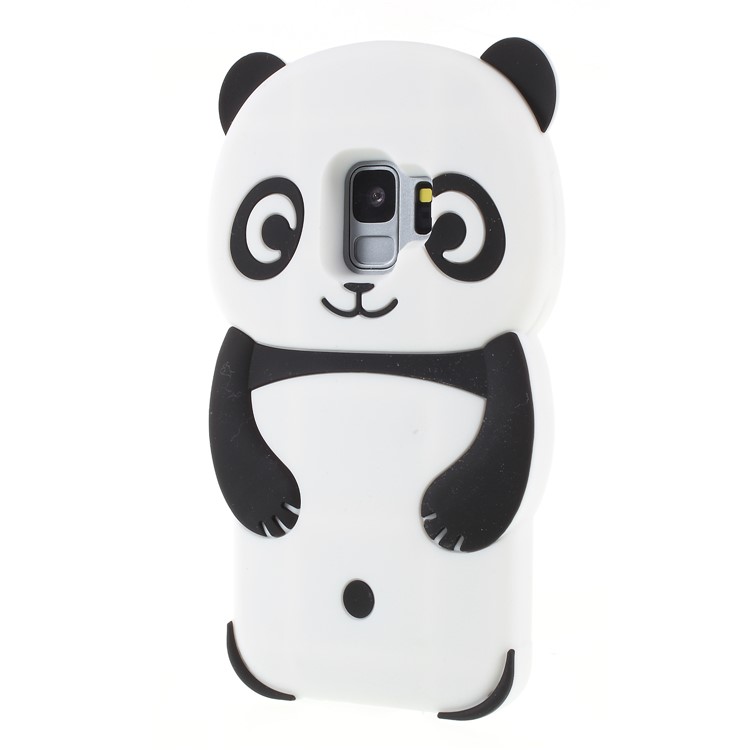 Adorable 3D Panda Silicone Phone Case for Samsung Galaxy S9 G960 - Black-3