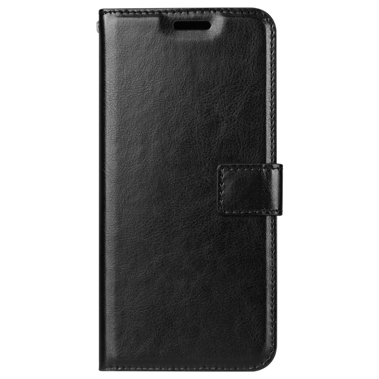 Crazy Horse Texture Wallet Stand Leather Phone Case for Samsung Galaxy A6+ (2018) - Black-3