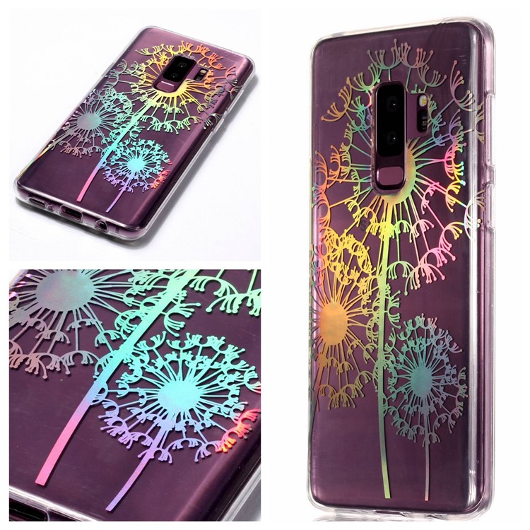 

Colorful Laser Carving Patterned TPU Phone Accessory Case for Samsung Galaxy S9 Plus SM-G965 - Dandelion