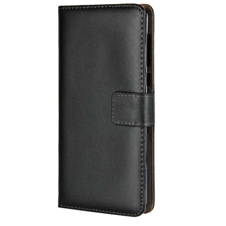 Split Leather Wallet Stand Flip Cover Case for Nokia 6 (2018) - Black-2