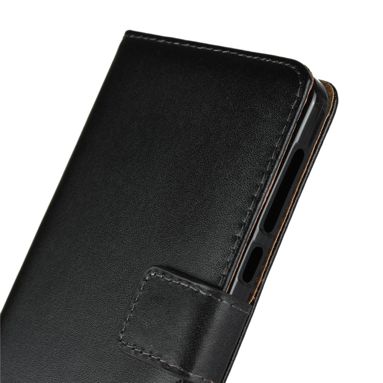 Split Leather Wallet Stand Flip Cover Case for Nokia 6 (2018) - Black-7