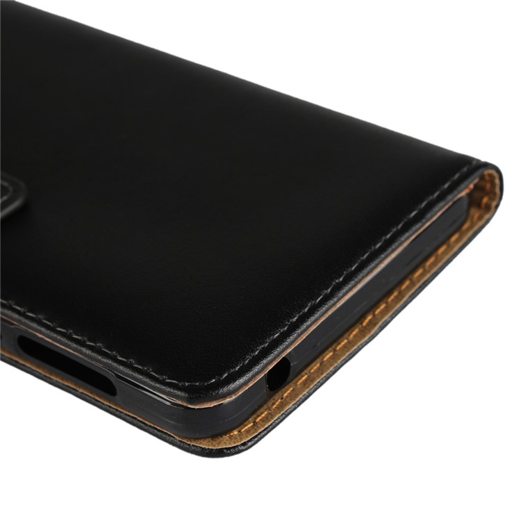 Split Leather Wallet Stand Flip Cover Case for Nokia 6 (2018) - Black-9