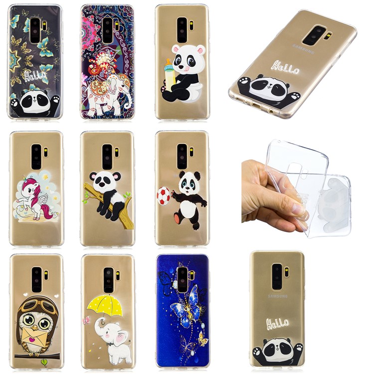 Pattern Printing Soft TPU Mobile Phone Case for Samsung Galaxy S9 Plus SM-G965 - Hello-7