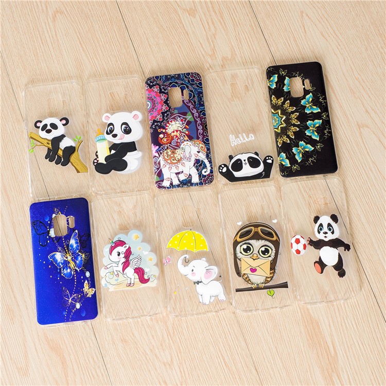 Pattern Printing TPU Case for Samsung Galaxy S9 SM-G960 - Elephant Holding an Umbrella-9