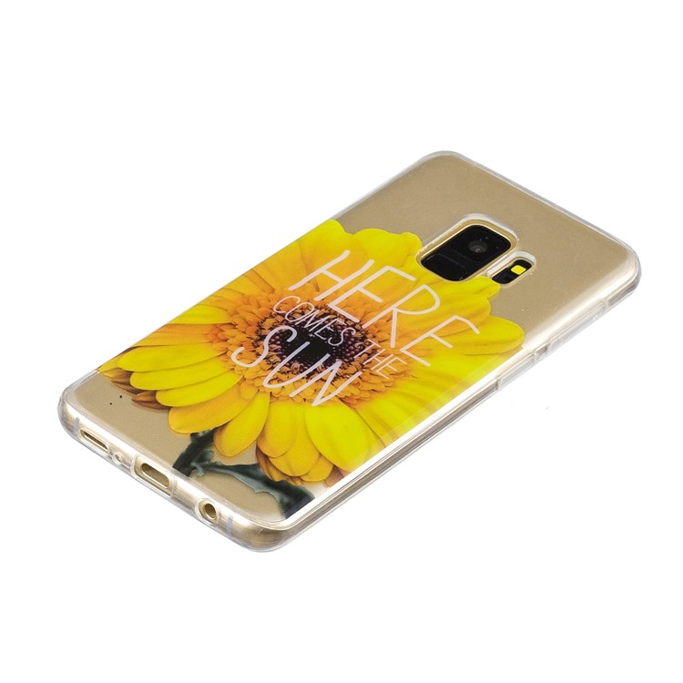 Pattern Printing IMD TPU Case for Samsung Galaxy S9 SM-G960 - Flower and Quote-2