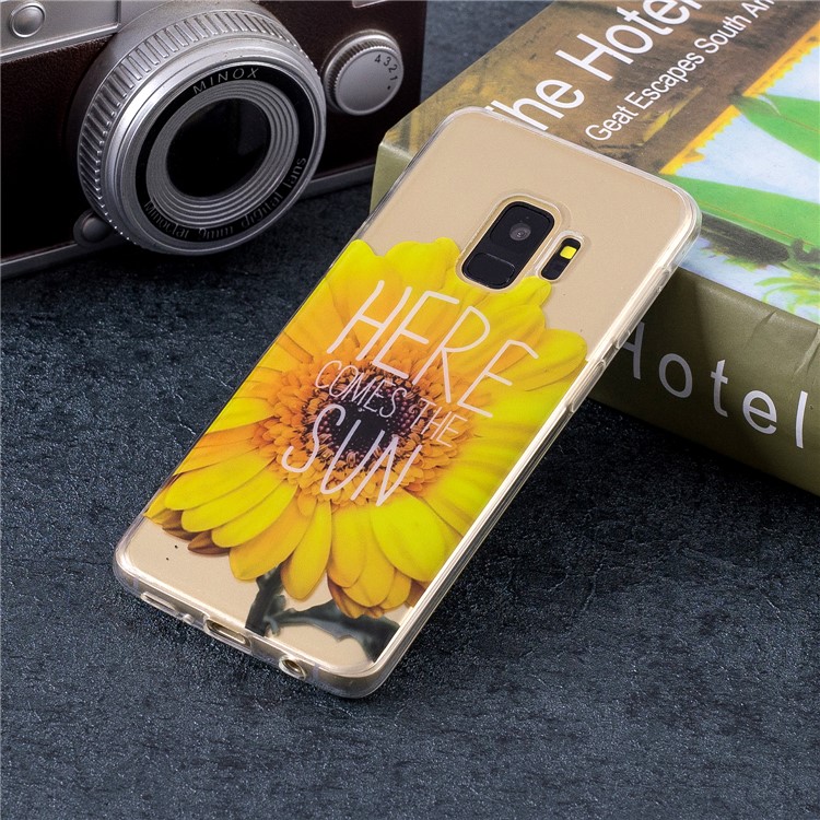 Pattern Printing IMD TPU Case for Samsung Galaxy S9 SM-G960 - Flower and Quote-5