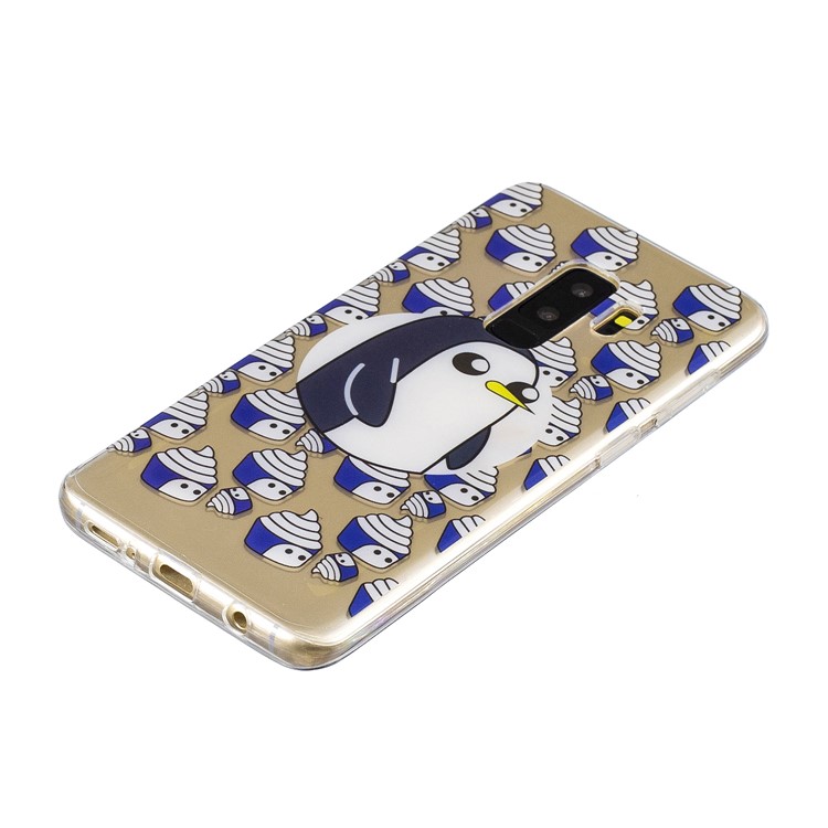 Patterned IMD TPU Phone Case for Samsung Galaxy S9 Plus SM-G965 - Penguin and Ice Cream-2