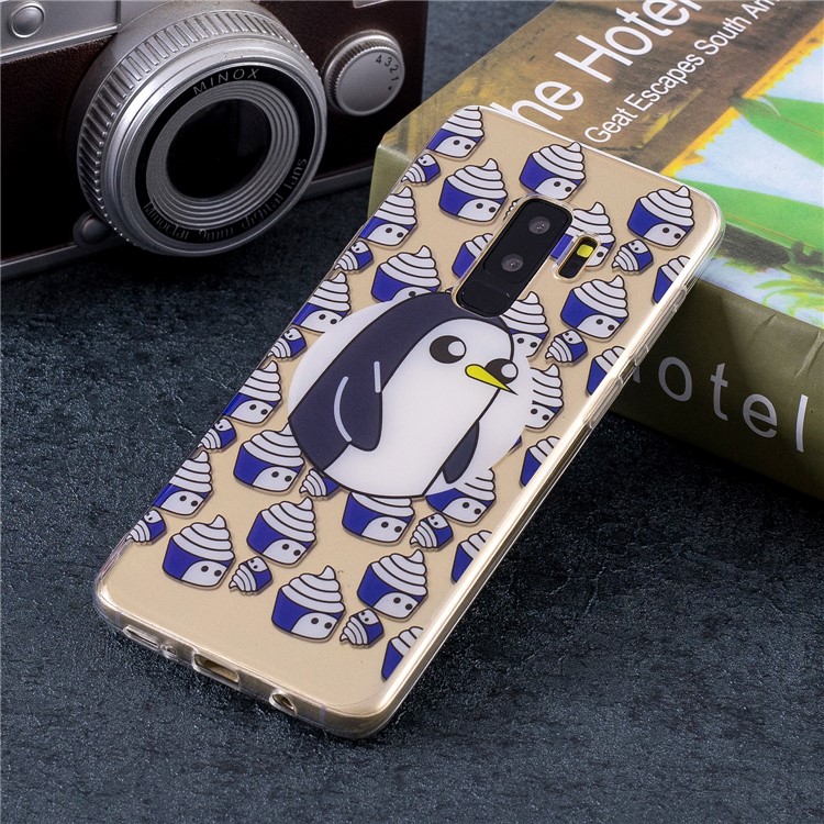 Patterned IMD TPU Phone Case for Samsung Galaxy S9 Plus SM-G965 - Penguin and Ice Cream-5