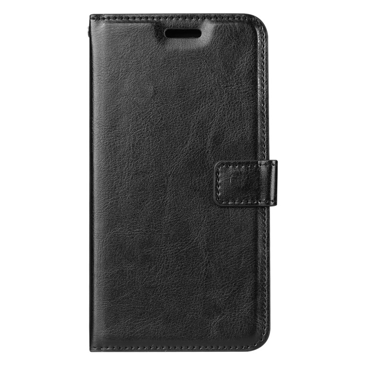 Crazy Horse Texture Wallet Stand Leather Phone Case for Samsung Galaxy J4 (2018) - Black-2