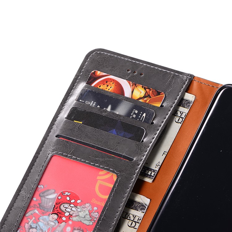 Crazy Horse PU Leather Wallet Cover + Detachable Leather Coated TPU Case for Samsung Galaxy S9+ SM-G965 - Black-6