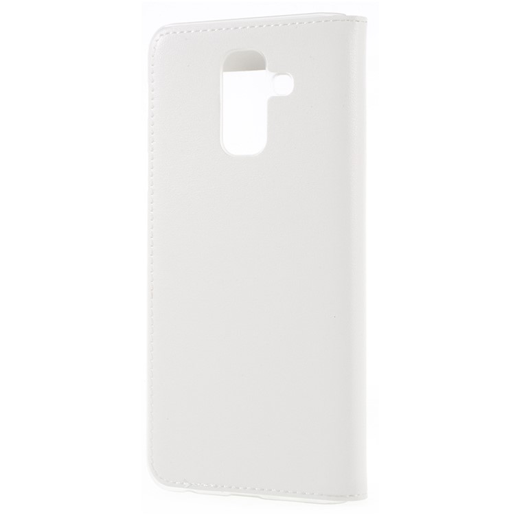 View Window Leather Phone Cover for Samsung Galaxy A6 Plus (2018)/A9 Star Lite - White-3
