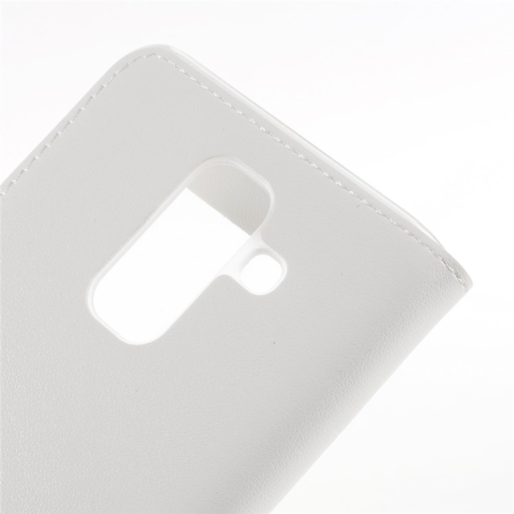 View Window Leather Phone Cover for Samsung Galaxy A6 Plus (2018)/A9 Star Lite - White-5