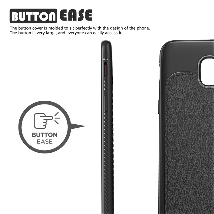 IVSO Gentry Series PU Leather Coated TPU Case for Samsung Galaxy J3 (2018) - Black-2