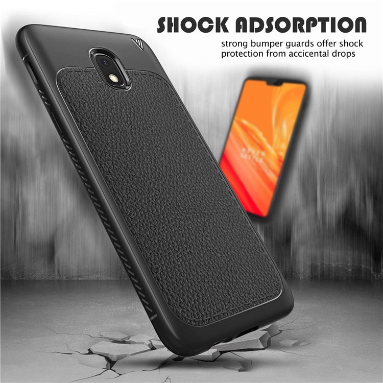 IVSO Gentry Series PU Leather Coated TPU Case for Samsung Galaxy J3 (2018) - Black-3