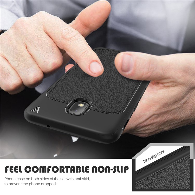 IVSO Gentry Series PU Leather Coated TPU Case for Samsung Galaxy J3 (2018) - Black-6