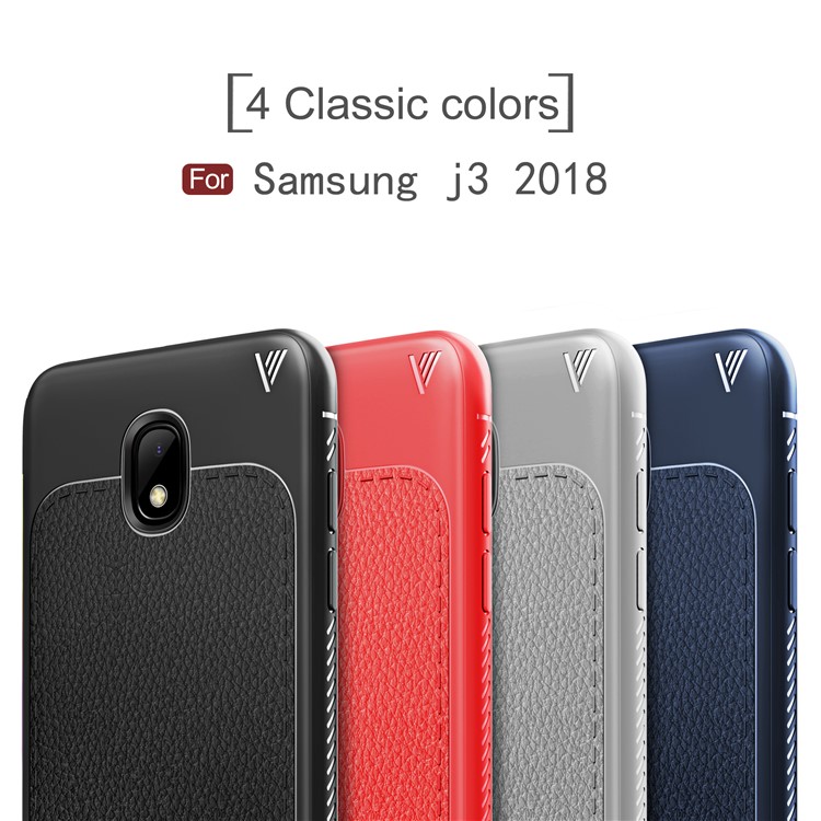IVSO Gentry Series PU Leather Coated TPU Case for Samsung Galaxy J3 (2018) - Black-8