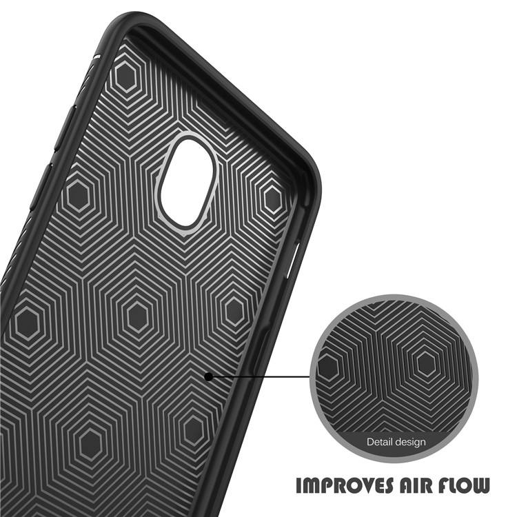 IVSO Gentry Series Litchi Skin Leather Coated TPU Shell Case for Samsung Galaxy J5 (2018) - Black-4