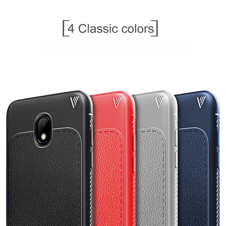 IVSO Gentry Series Litchi Skin Leather Coated TPU Shell Case for Samsung Galaxy J5 (2018) - Black-8