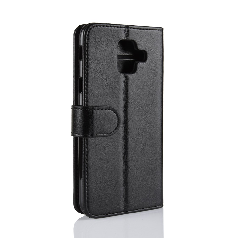 Crazy Horse PU Leather Protection Mobile Phone Shell for Samsung Galaxy A6 (2018) - Black-4