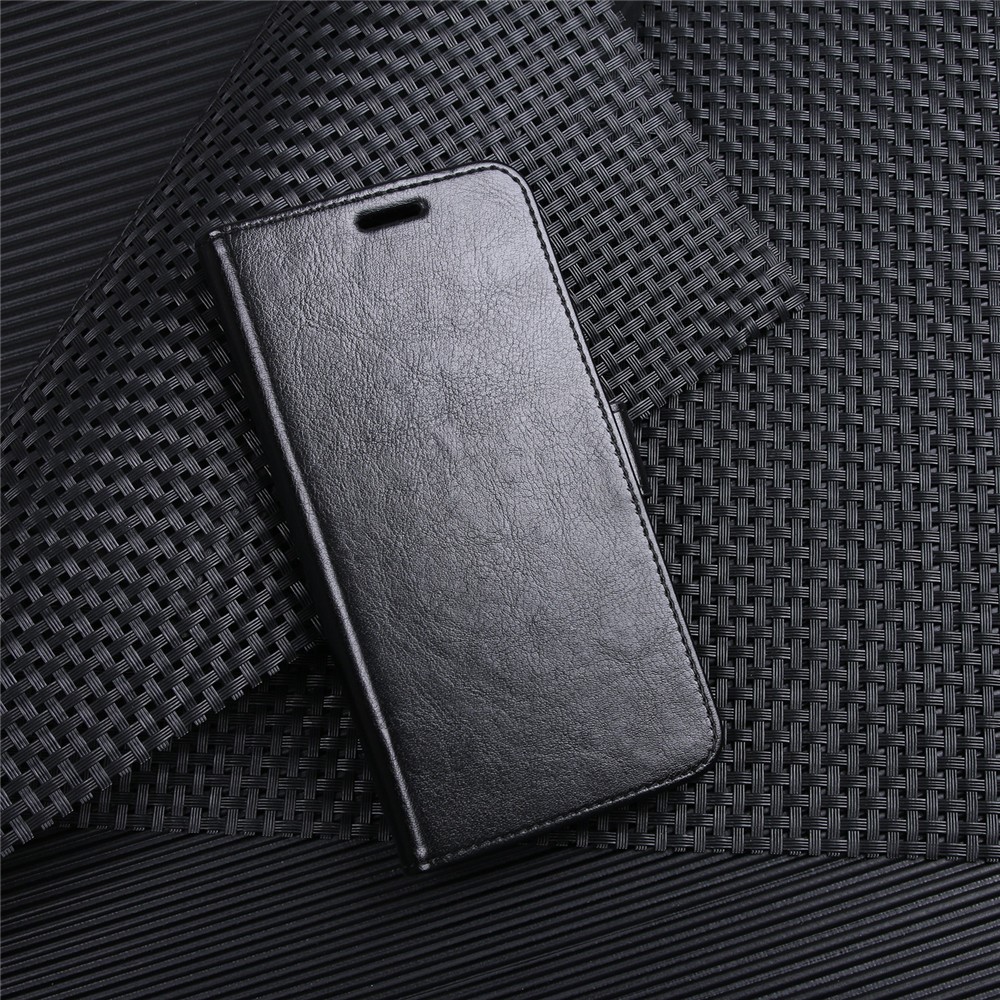 Crazy Horse PU Leather Protection Phone Mobile Thone Shell Para Samsung Galaxy A6 (2018) - Negro