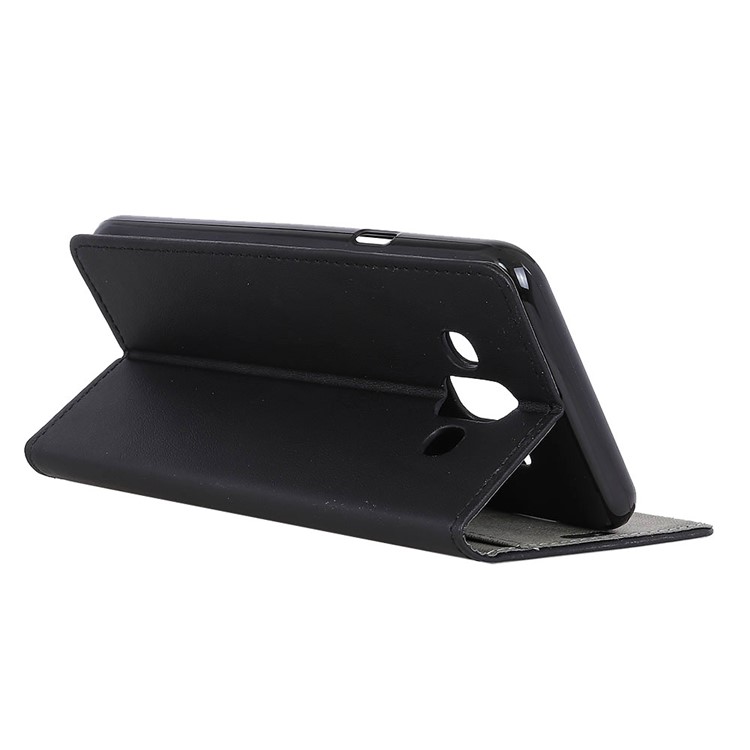 Wallet Stand Protective Leather Phone Case for Samsung Galaxy J7 Duo - Black-5